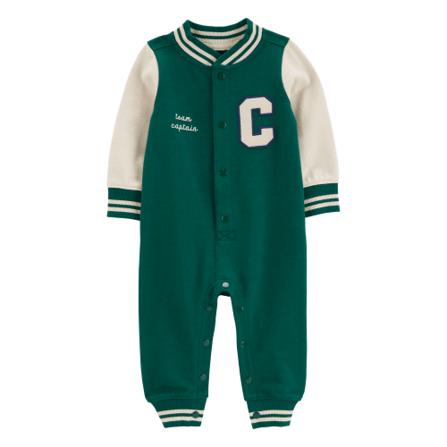 Baby Varsity Button-Down Jumpsuit - Carter's | Carter's