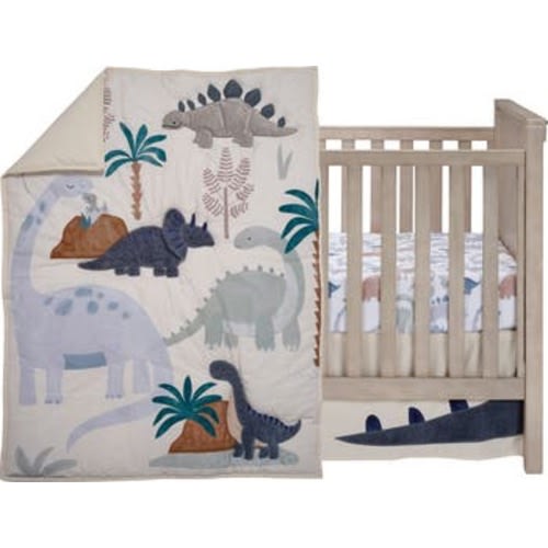 Dino-Might 3-Piece Baby Crib Bedding Set