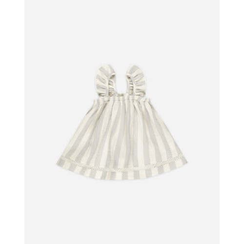 Ruffled Tank Dress || Sky Stripe