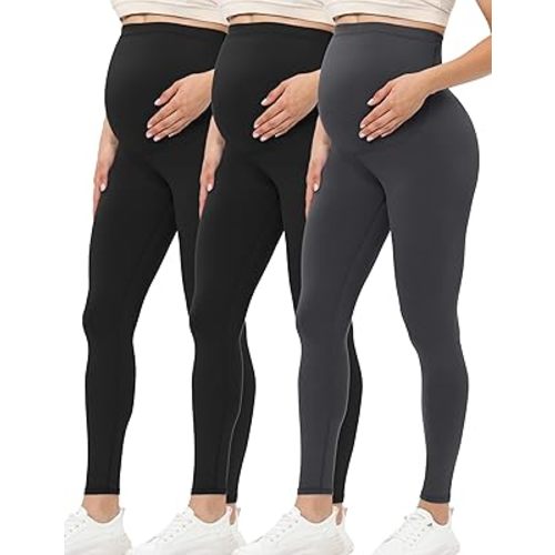 Buttergene Women's Maternity Leggings over the Belly Maternity Yoga Pants Workout Pregnancy Leggings