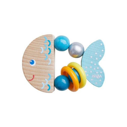 Wooden Clutching Toy Rattlefish