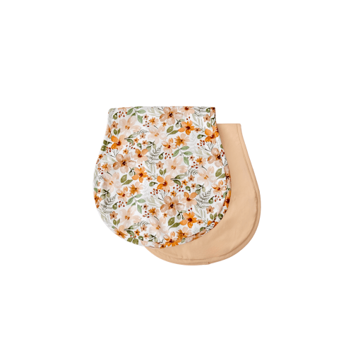 Premium Burp Cloth Duo | Bloom & Nude