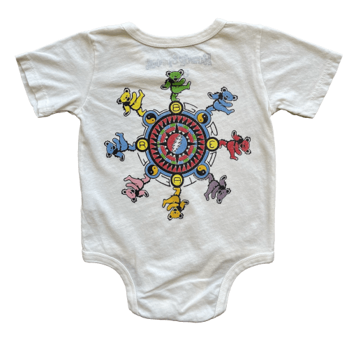 Grateful Dead Circle Dancing Bears Onesie - White