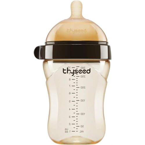 Transition Bottles for Breastfed Baby Who Refuses Bottle Toddler Breastlike Breastfeeding PPSU Bottle That Looks Like A Breast 10oz/300mL 0-3 Months 1 Pack