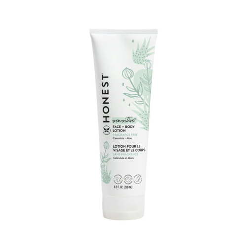 The Honest Company Baby Face + Body Lotion, Fragrance Free, Sensitive, 8.5 Fl Oz