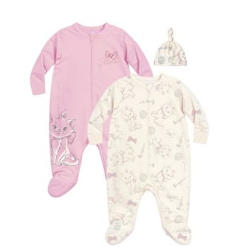 Baby Girls' Marie the Cat Long Sleeve Coveralls and Hat, 3-Piece Set