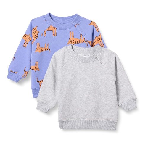 Amazon Essentials Unisex Toddlers and Babies' French Terry Crewneck Sweatshirts, Pack of 2