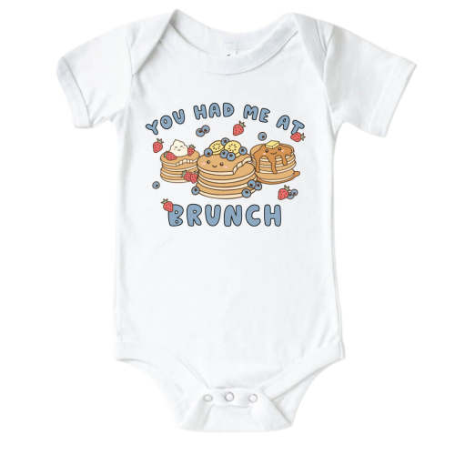 You Had Me At Brunch Graphic Bodysuit | White