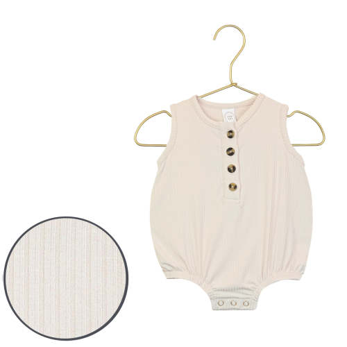 Bubble Romper - Cove Ribbed
