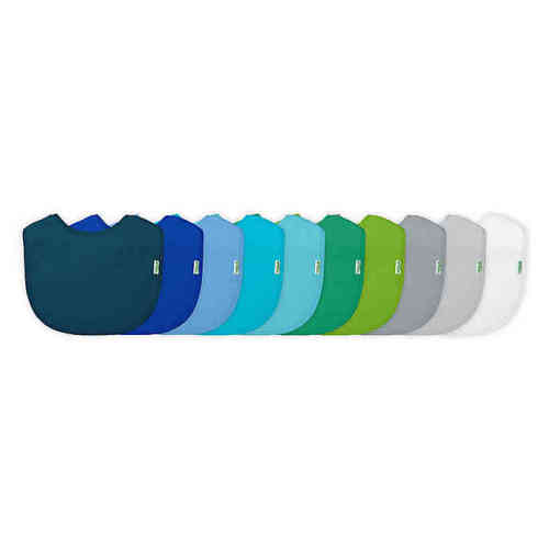 green sprouts® 10-Pack Stage 2-3 Terry Cloth Bibs for Boys