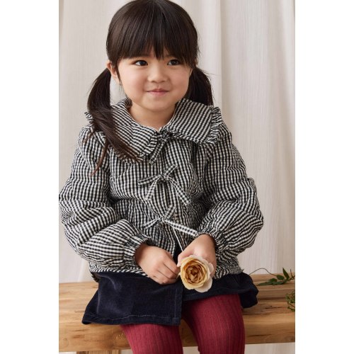 Mariette Cotton Jacket - Petite Gingham Graphite