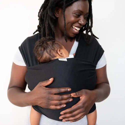 Hope & Plum Nightfall Baby Wrap - Stylish Black Baby Carrier for Comfort & Support