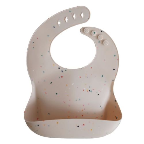 Silicone Baby Bib Vanilla Confetti One Size