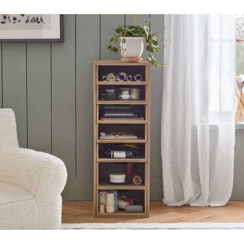 Wood & Acrylic Playroom Storage Tower (33")