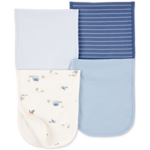 Baby Cotton Burp Cloths, 4 Pack