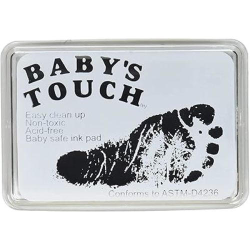 Baby's Touch Baby Safe Reusable Hand & Foot Print Ink Pads - Black