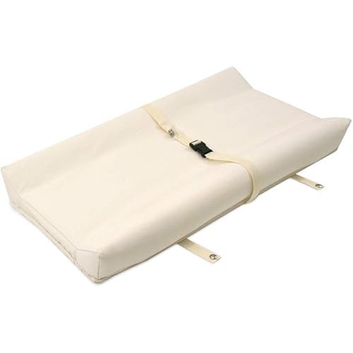 Naturepedic Organic Contoured Changing Pad - Easy to Clean, Lightweight & Portable - Comfort 2-Sided Waterproof Baby Diaper Changing Pad for Dresser or Changing Table - 16" x 31"