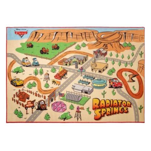 Cars 4'6"x6'6" Radiator Play Kids' Rug