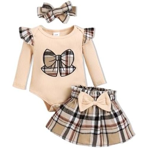 Newborn Infant Clothes Baby Girl Dress Summer Toddler Outfit Cute Girl Romper Skirt Set+Headband