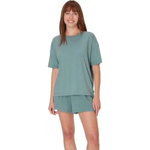 Hanes Women's Originals 2 Piece Lounge, Comfywear Supersoft Boxy T-Shirt & Sleep Shorts Loungewear Set