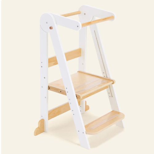 HARPPA Nordi | Foldable Toddler Tower – Compact Montessori-Inspired Standing Tower for Ages 2–6, Wooden Convertible Tower for Kitchen, Bathroom & More