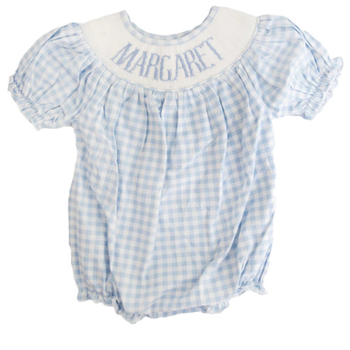 Knit Blue Gingham - Custom Annie Bubble
