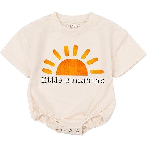 Little Sunshine Outfit Girl Baby Romper-One Year 1st 6-12 Months Bodysuit Bubble Gifts Newborn Toddler Infant