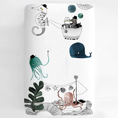 Rookie Humans Mini Crib Sheet - Underwater Love