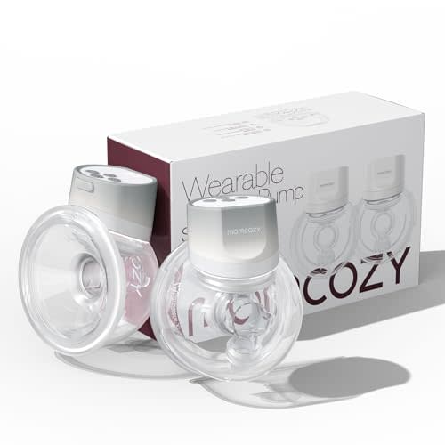 Momcozy S12 Pro Hands-Free Breast Pump, Wireless Double Wearable Pump with Comfortable DoubleFit™ Flange, 3 Modes & 9 Levels Portable Electric Pump, 24mm, 2 Pack, Gradient Gray