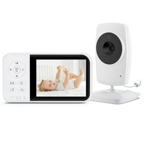 Video Baby Monitor with Camera and Screen, No WiFi No App, 2X/4X Digital Zoom, Long Range FHSS, Two-Way Audio