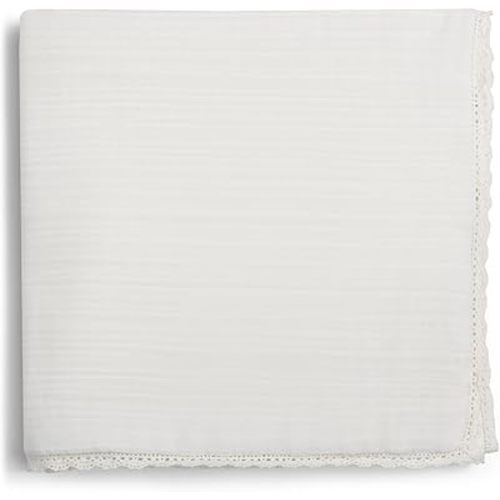 MakeMake Organics GOTS Certified Organic Cotton Muslin Soft Breathable Lightweight Swaddle and Comfort Organic Baby Blanket for Toddler Baby Boys and Girls - Ivory, 30" x 40"