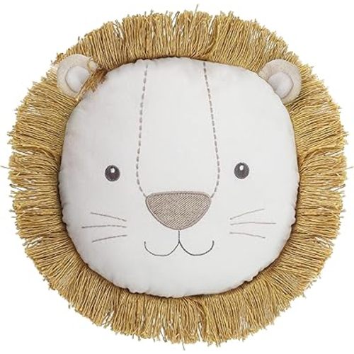 MON AMI Leopold Lion Décor Pillow – 14” |Plush Stuffed Animal Hugging Pillow, Decorative Cushion for Child’s Nursery, Bed & Cute Couch or Room Décor