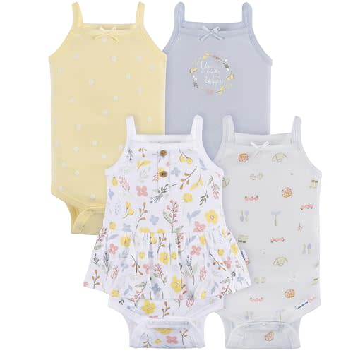 Gerber Baby Girls Multi-Pack Sleeveless Onesies Bodysuit