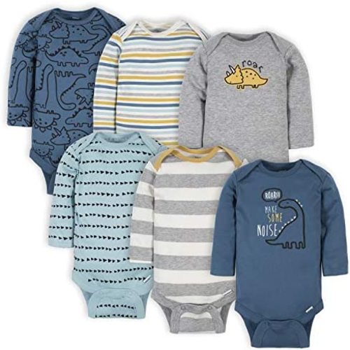 Gerber Baby Boys' 6-Pack Long-Sleeve Onesies Bodysuit