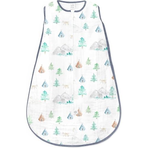 SwaddleDesigns Muslin zzZipMe Sleeping Sack, for Baby Boy and Girl, Wearable Blanket with 2-Way Zipper