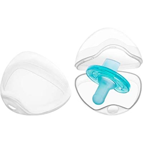 LANEYLI Pacifier Case Pacifier Holder Case Pacifier Clip Binky Holder Case Pacifier Box Pacifier Accessories 2 Pack Transparent