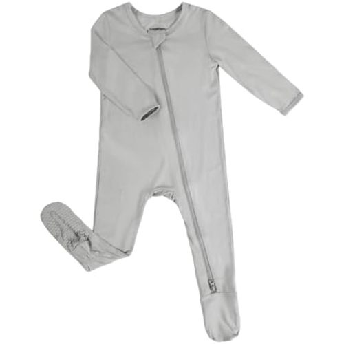 BubblePanda Rayon Made From Bamboo Baby Pajamas Baby Clothes for Boys Girls Unisex Zip-Front Non-Slip Onesie Sleeper