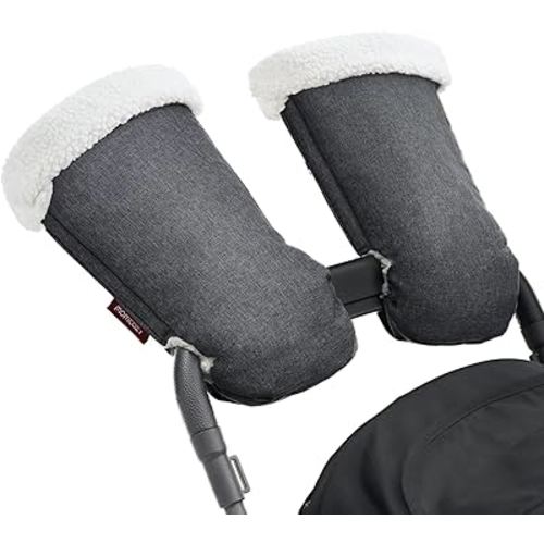 Momcozy Stroller Gloves Warmmuffs | Universal Winter Anti-Freeze Stroller Mittens | Winter Handmuff Stroller Accessories | Ultra-Plush,Weather-Proof | Foldable Adjustable | Shopping Golf Pet Cart