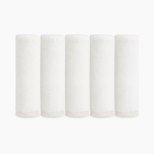 Natemia Organic Cotton Baby Washcloths - White