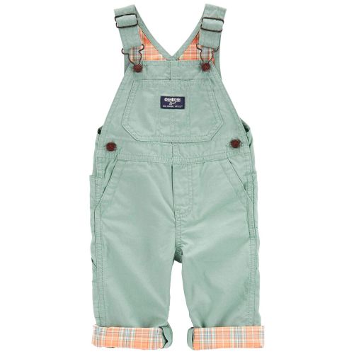 Green Baby Plaid Lined Overalls | oshkosh.com