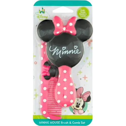 Disney Baby Minnie Hair Brush and Wide Tooth Comb Set