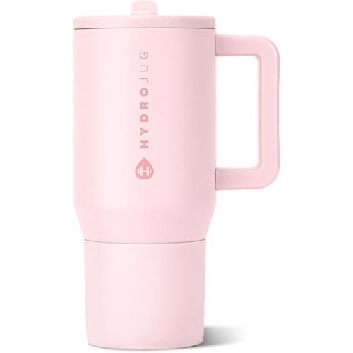 HydroJug Traveler 20oz Kids Insulated Tumbler with Handle, Pink Sand