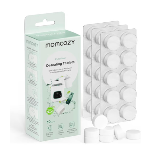 Momcozy Official Descaling Tablets, Compatible KleanPal Pro Baby Bottle Washer, Descaler for Milk & Limescale Removal, 30 Count