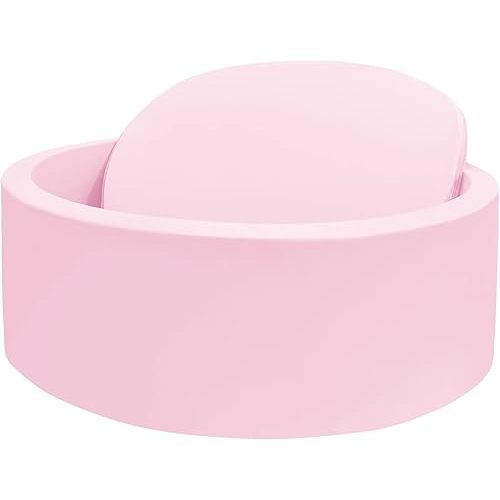 Ball Pit for Toddlers, 35.4"x 11.8" Foam Ball Pits, Indoor Soft Round Baby Playpen for Children, Ideal Gift for Toddlers, Pink, (Balls not Included)
