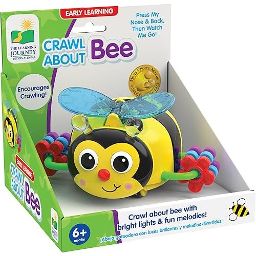 The Learning Journey Early Learning - Crawl About Bee - Crawling Toys for Babies 6-12 Months - Bright Lights and Fun Melodies - Award Winning Toys