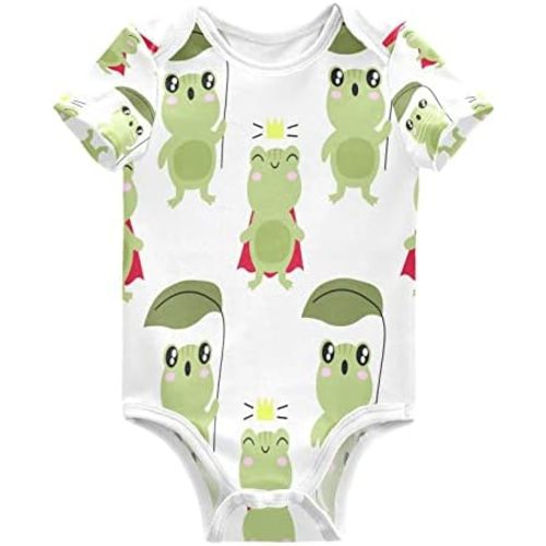 vvfelixl Baby Bodysuits Short Sleeve Cotton Baby Clothes For Boys Funny Baby Suits For Girls 0-24 Months