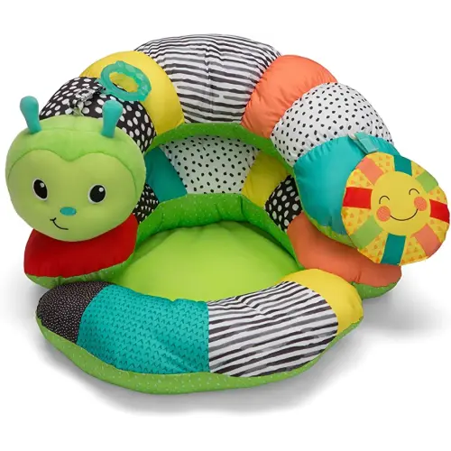 Infantino Prop-A-Pillar Tummy Time & Seated Support - Pillow Support for Newborn and Older Babies, with Detachable Support Pillow and Toys, 3 Piece Set (Pack of 1)