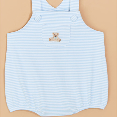 Theodore Bear Patch Bubble by Mud Pie in Blue | Tullabee
