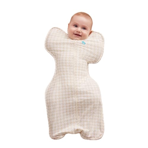 Love to Dream Swaddle Up Baby Sleep Sack | 1.0 TOG, 8-13lbs, Houndstooth | Arms Up Swaddle Helps Baby Self-Soothe and Sleep Longer, Secure Fit Helps Calm Startle Reflex, Newborn Essentials 68–75F