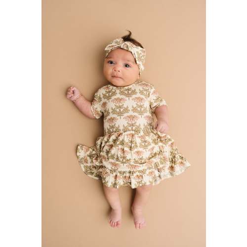 Timeless Petals Short Sleeve Bodysuit Bamboo Dress